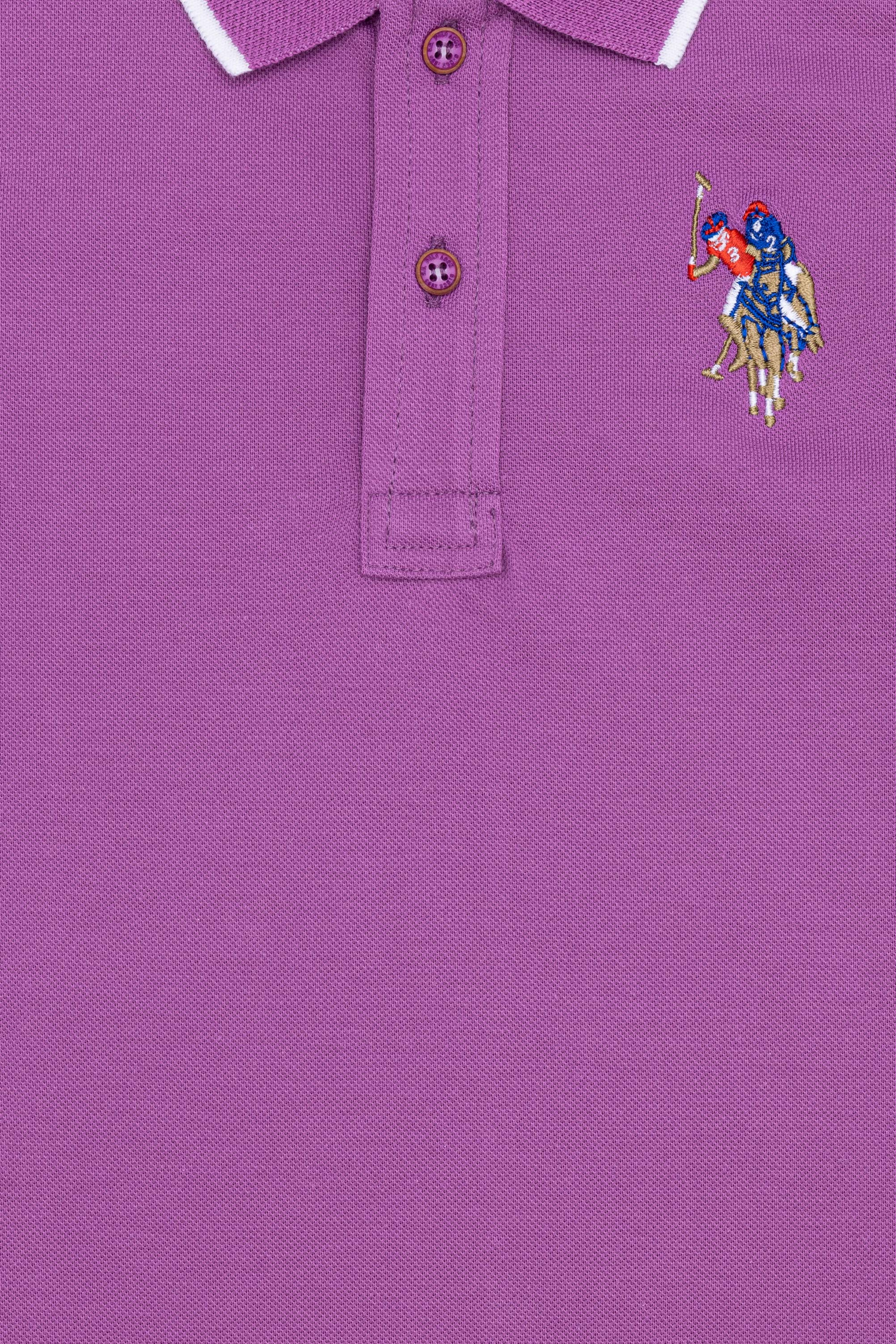 Erkek Çocuk Menekşe Polo Yaka Tişört - Image 3
