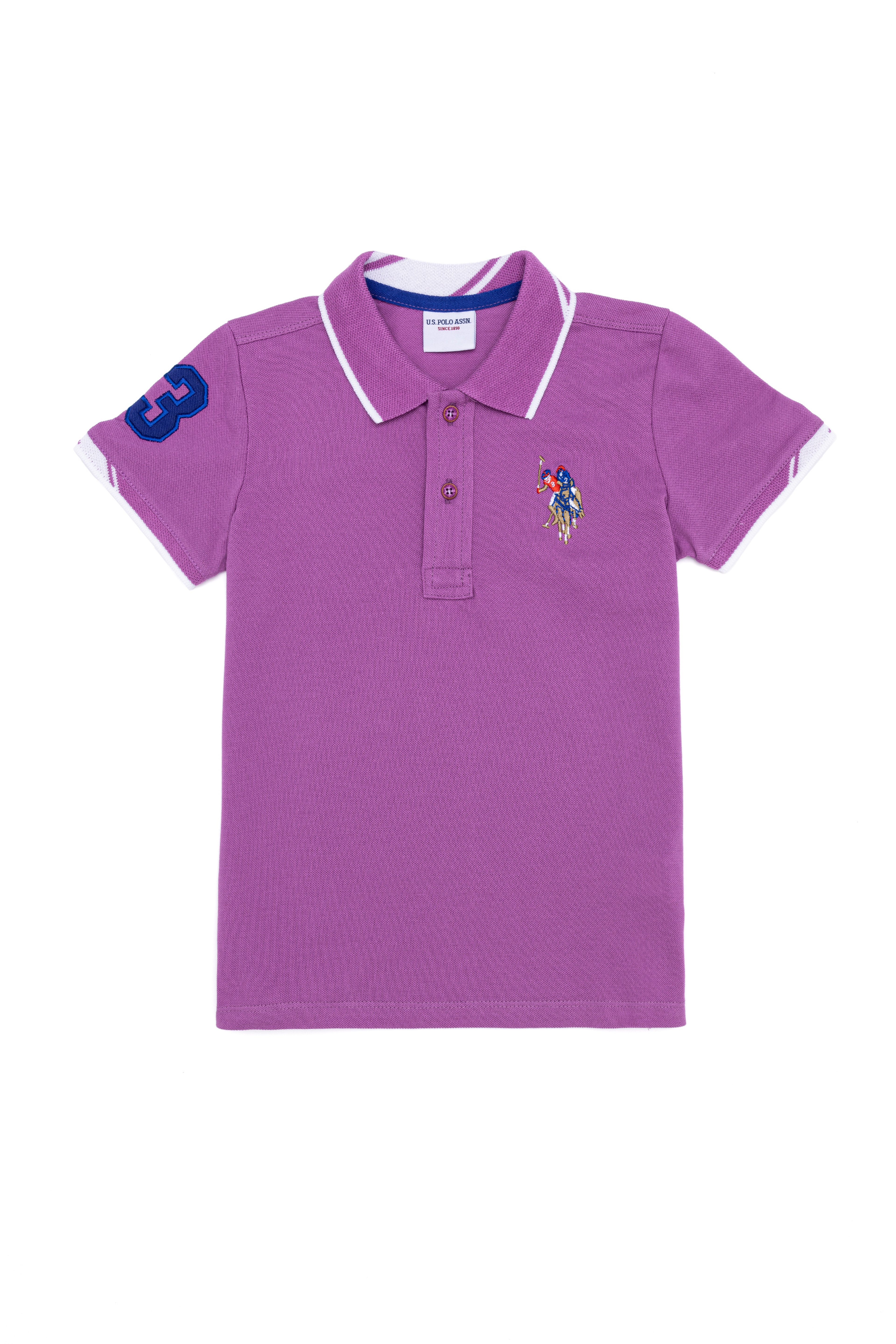 Erkek Çocuk Menekşe Polo Yaka Tişört - Image 1