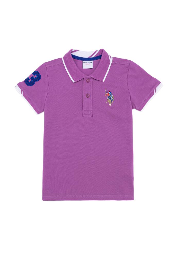 Erkek Çocuk Menekşe Basic Polo Yaka Tişört