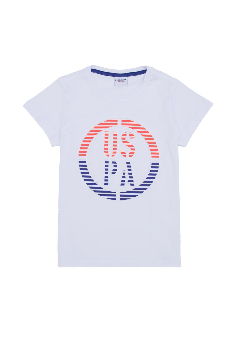 Çocuk Beyaz Bisiklet Yaka Tişört