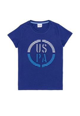 Çocuk Mavi Bisiklet Yaka Tişört - 50246422044