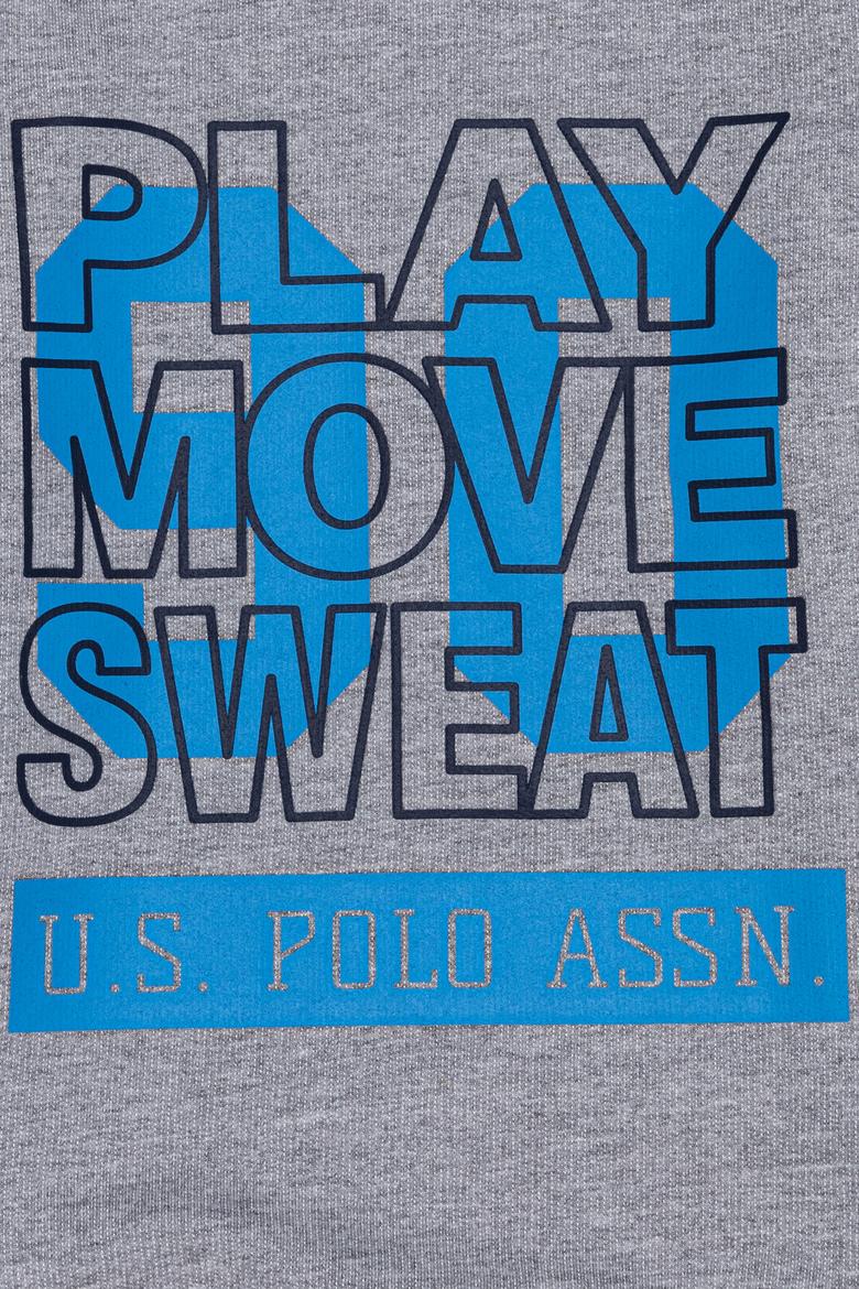 Çocuk Gri Melanj Bisiklet Yaka Sweatshirt - 50256858040