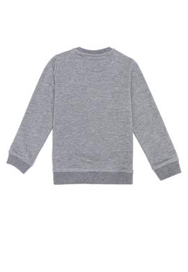 Çocuk Gri Melanj Bisiklet Yaka Sweatshirt - 50256858040
