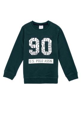 Çocuk Yeşil Bisiklet Yaka Sweatshirt - 50256858029