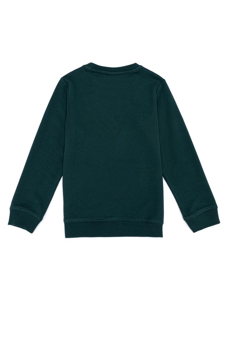 Çocuk Yeşil Bisiklet Yaka Sweatshirt - 50256858029