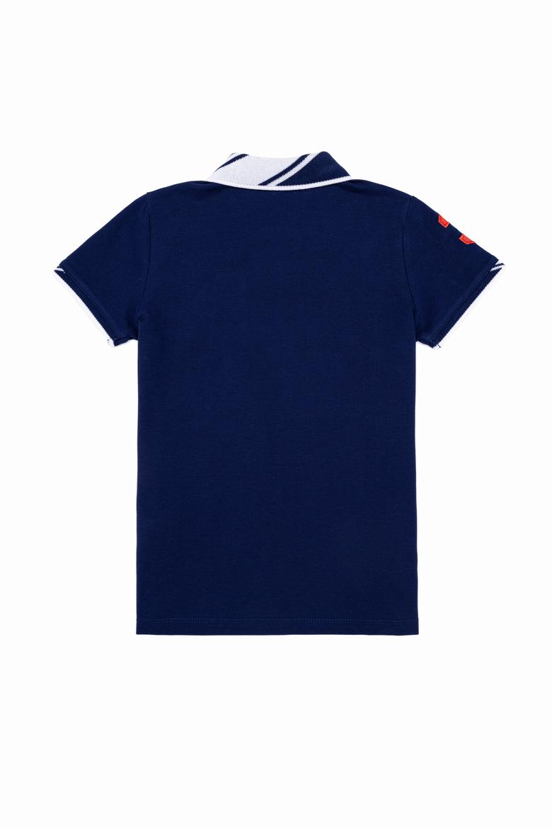 Erkek Çocuk Lacivert Basic Polo Yaka Tişört - 50249580035