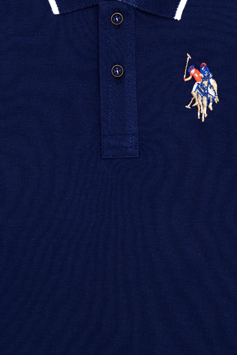 Erkek Çocuk Lacivert Basic Polo Yaka Tişört - 50249580035