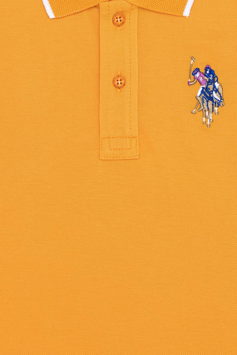 Erkek Çocuk Koyu Sarı Basic Polo Yaka Tişört - 50249580123