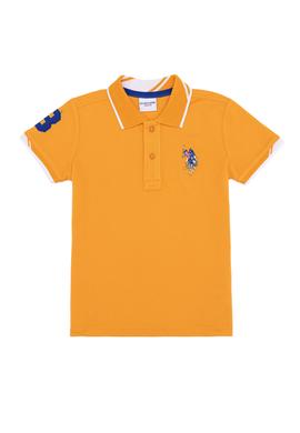 Erkek Çocuk Koyu Sarı Basic Polo Yaka Tişört - 50249580123