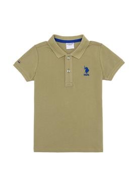 Erkek Çocuk Koyu Haki Polo Yaka Tişört - 50249283187