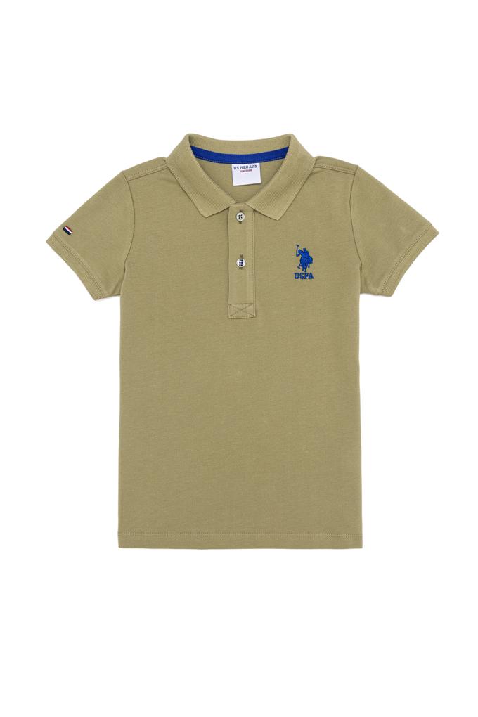Erkek Çocuk Koyu Haki Polo Yaka Tişört
