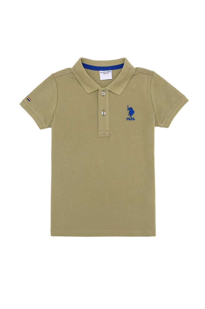 Erkek Çocuk Koyu Haki Polo Yaka Tişört