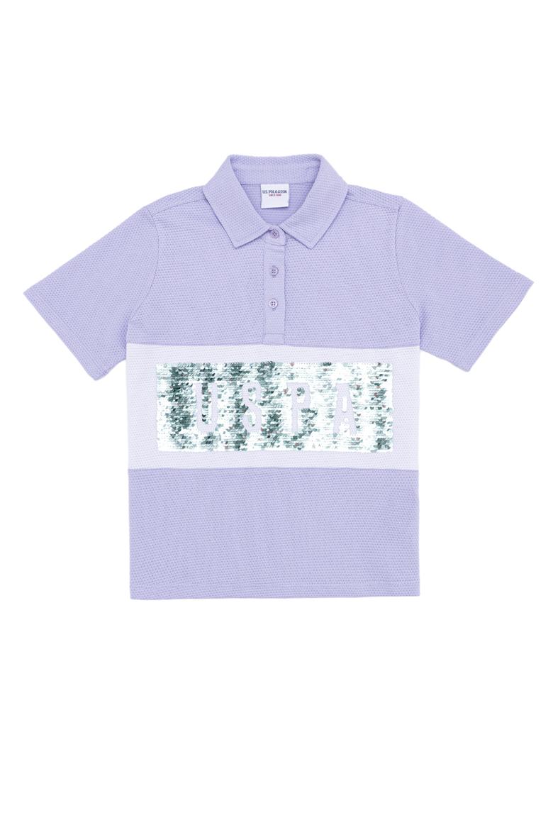 Kız Çocuk Lila Polo Yaka Tişört