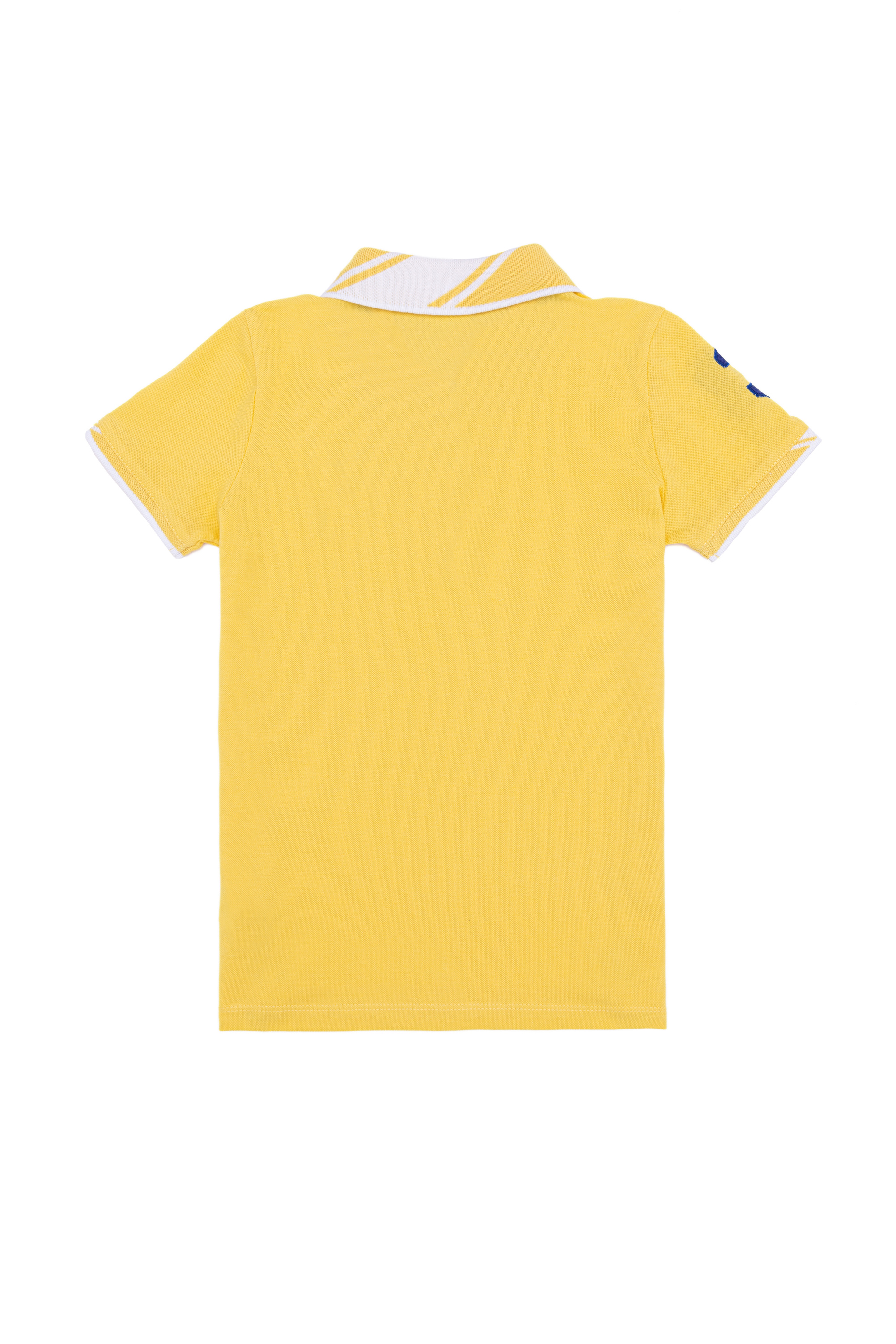 Erkek Çocuk Açık Sarı Basic Polo Yaka Tişört - Image 2
