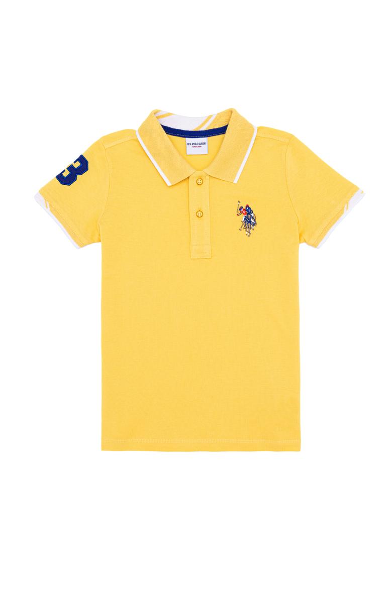 Erkek Çocuk Açık Sarı Basic Polo Yaka Tişört