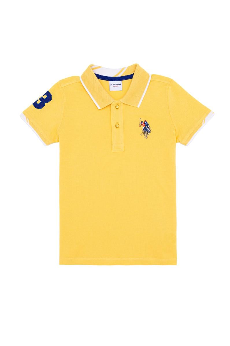 Erkek Çocuk Açık Sarı Basic Polo Yaka Tişört