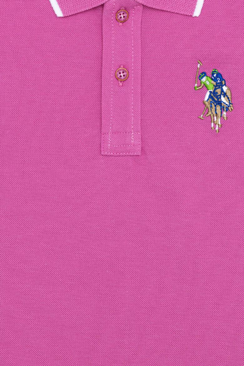 Erkek Çocuk Pembe Polo Yaka Tişört - 50249580057