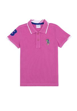 Erkek Çocuk Pembe Polo Yaka Tişört - 50249580057