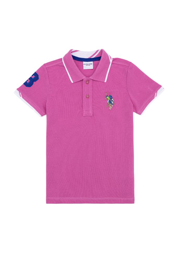 Erkek Çocuk Pembe Polo Yaka Tişört