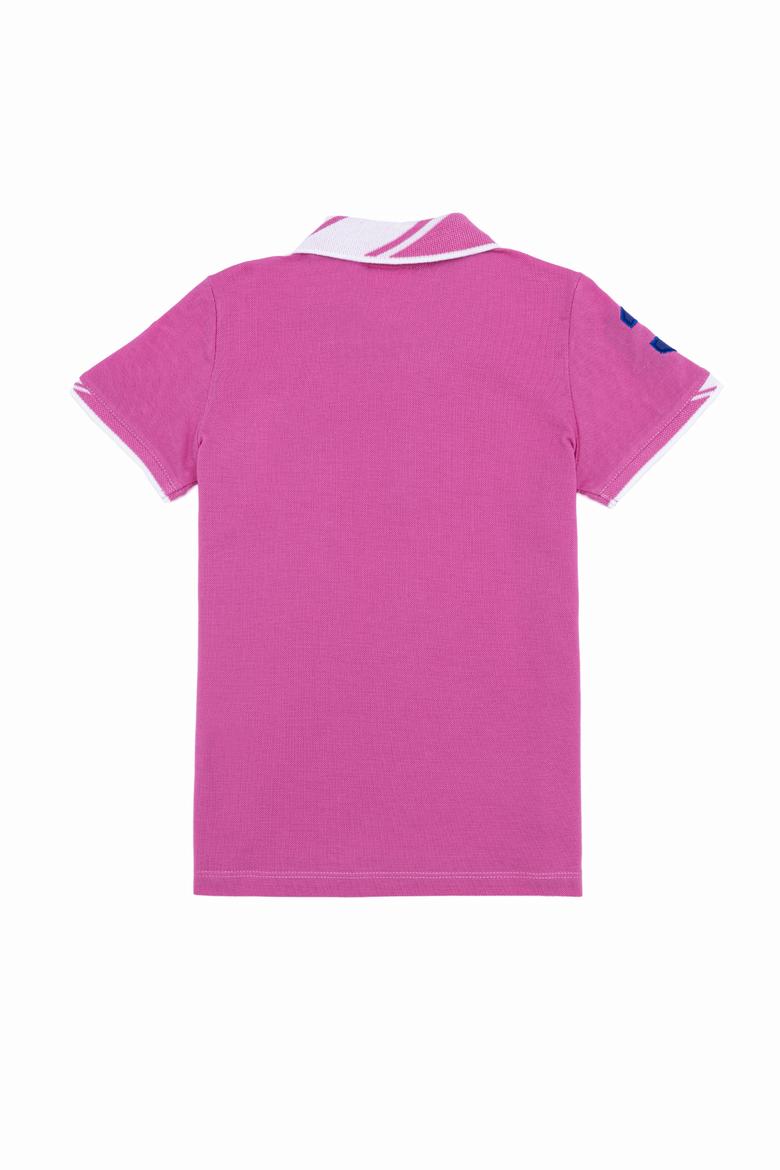 Erkek Çocuk Pembe Polo Yaka Tişört - 50249580057