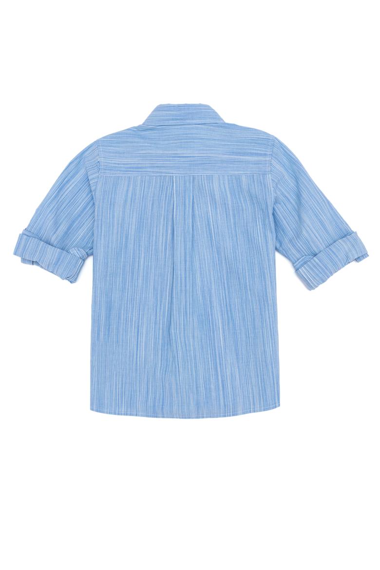 Erkek Çocuk Turkuaz Uzun Kollu Gömlek - 50249563013