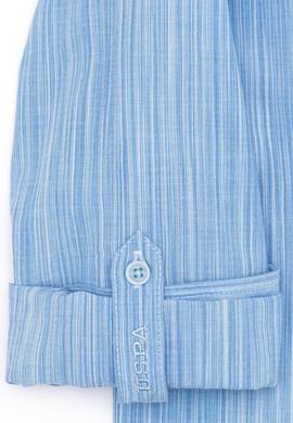 Erkek Çocuk Turkuaz Uzun Kollu Gömlek - 50249563013