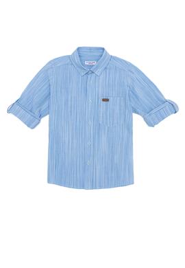 Erkek Çocuk Turkuaz Uzun Kollu Gömlek - 50249563013