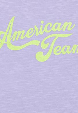 Kız Çocuk Lila Crop Bisiklet Yaka Tişört - 50248968026