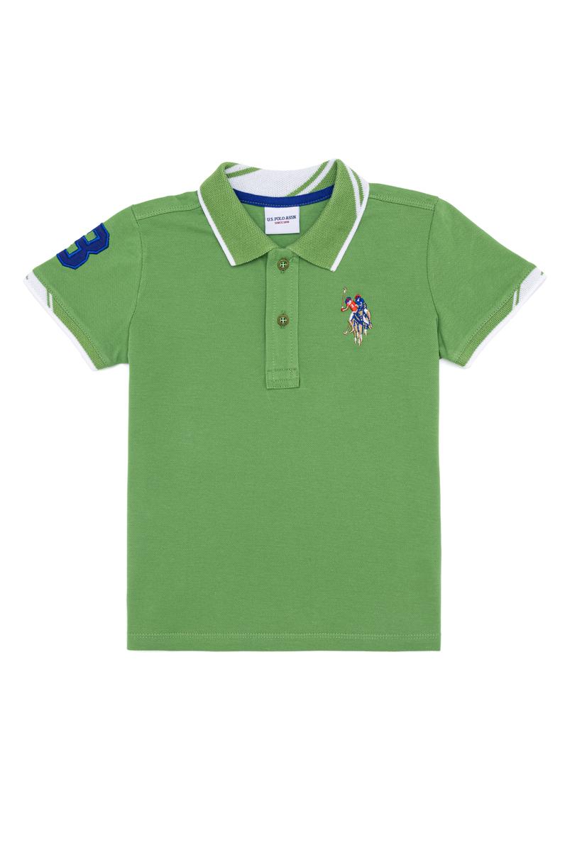 Erkek Çocuk Elma Yeşili Basic Polo Yaka Tişört