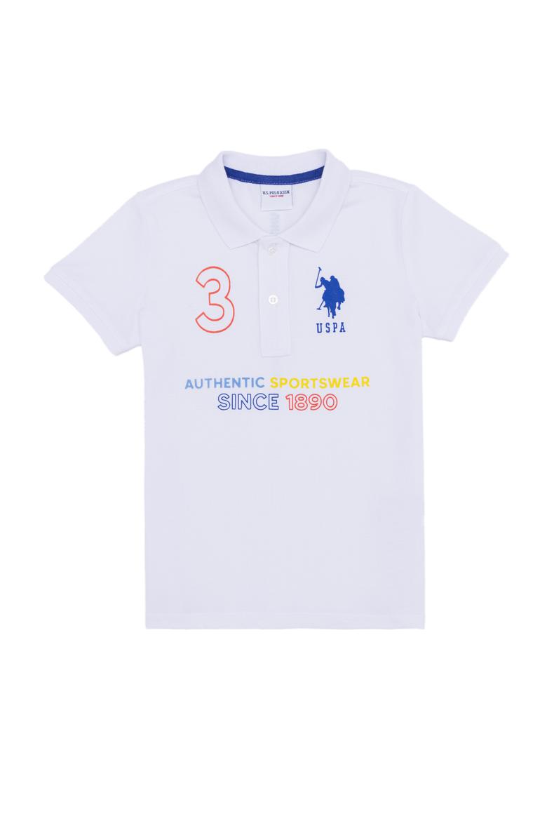 Erkek Çocuk Beyaz Polo Yaka Tişört