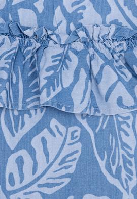 Kız Çocuk Açık Mavi Jean Elbise - 50247441009