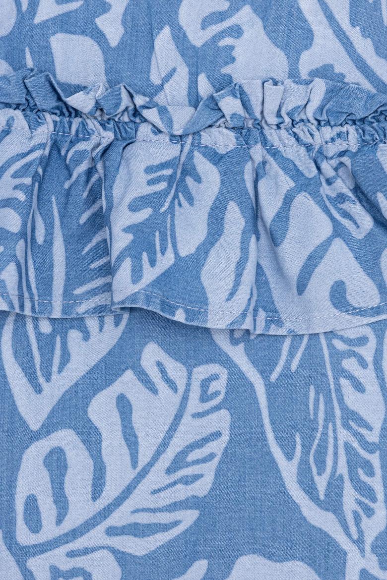 Kız Çocuk Açık Mavi Jean Elbise - 50247441009