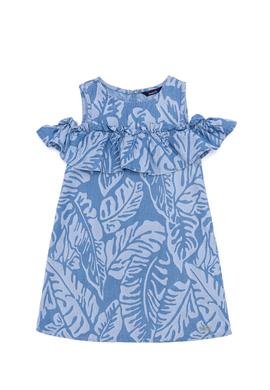 Kız Çocuk Açık Mavi Jean Elbise - 50247441009