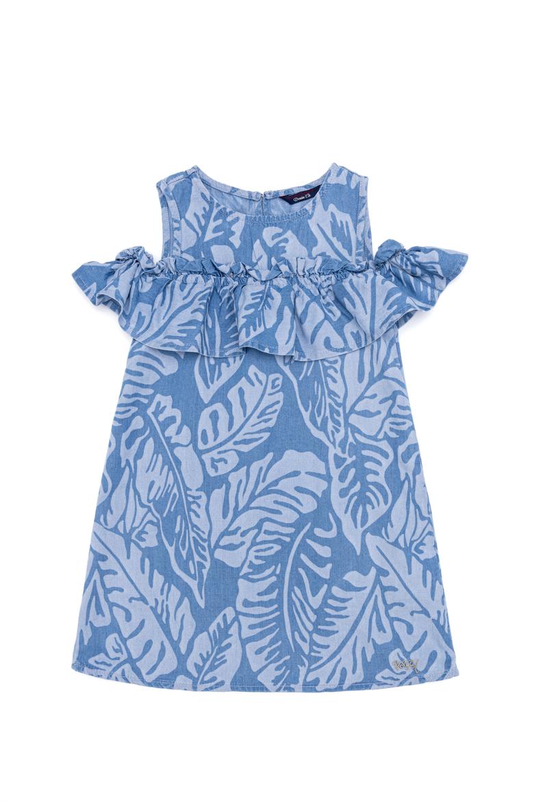 Kız Çocuk Açık Mavi Jean Elbise