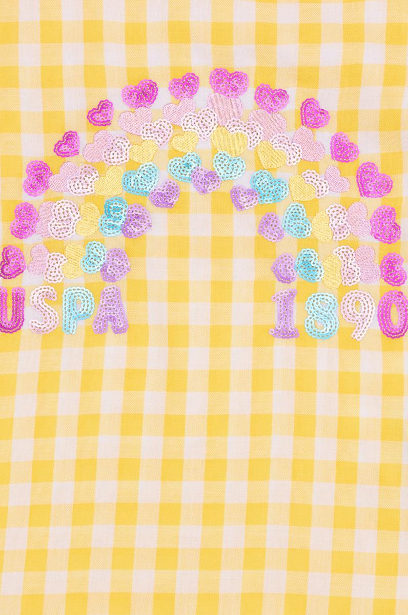 Kız Çocuk Açık Sarı Kısa Kollu Gömlek