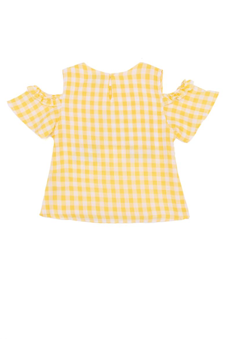 Kız Çocuk Açık Sarı Kısa Kollu Gömlek - 50246451006