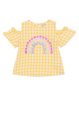 Kız Çocuk Açık Sarı Kısa Kollu Gömlek - 50246451006