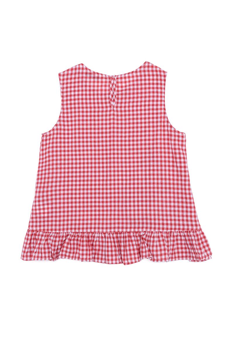 Kız Çocuk Kırmızı Kısa Kollu Gömlek - 50247723001