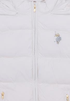 Kız Çocuk Krem Kapüşonlu Yelek - 50255737007