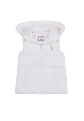 Kız Çocuk Krem Kapüşonlu Yelek - 50255737007