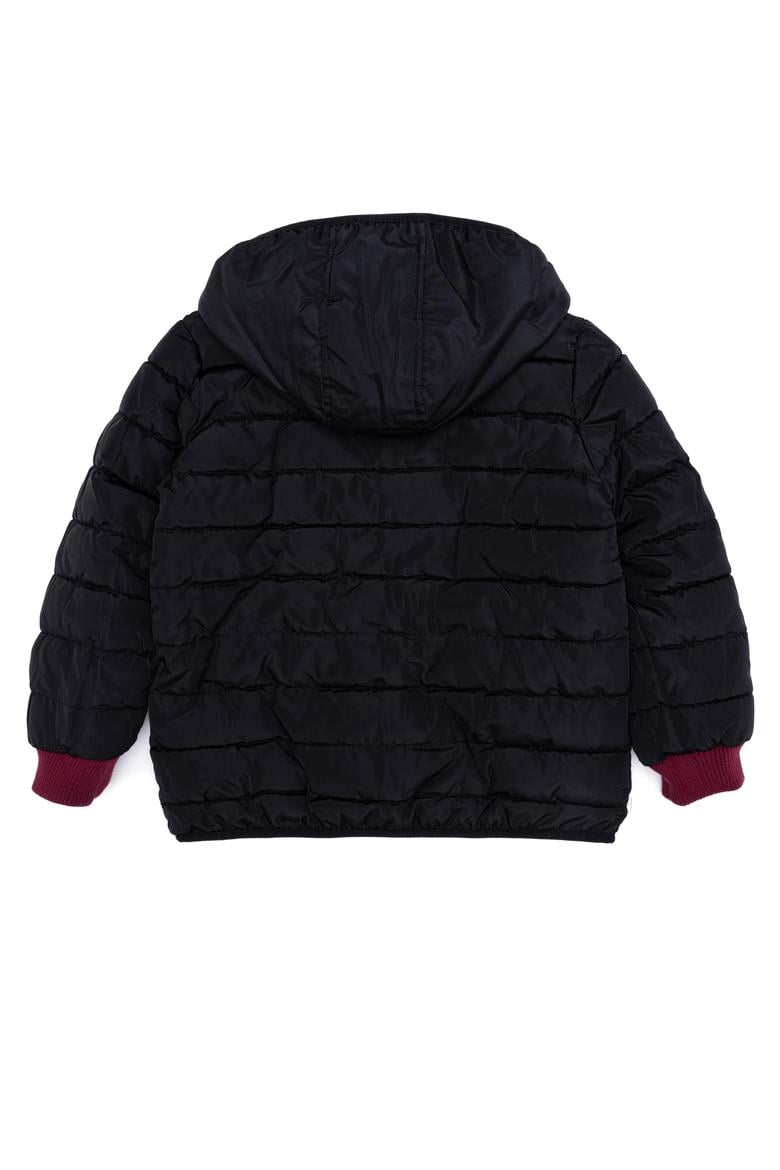 Erkek Çocuk Siyah Kapüşonlu Mont - 50255047029