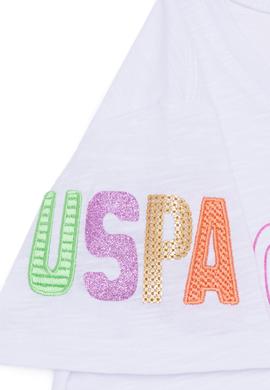 Kız Çocuk Beyaz Bisiklet Yaka Tişört - 50246763009