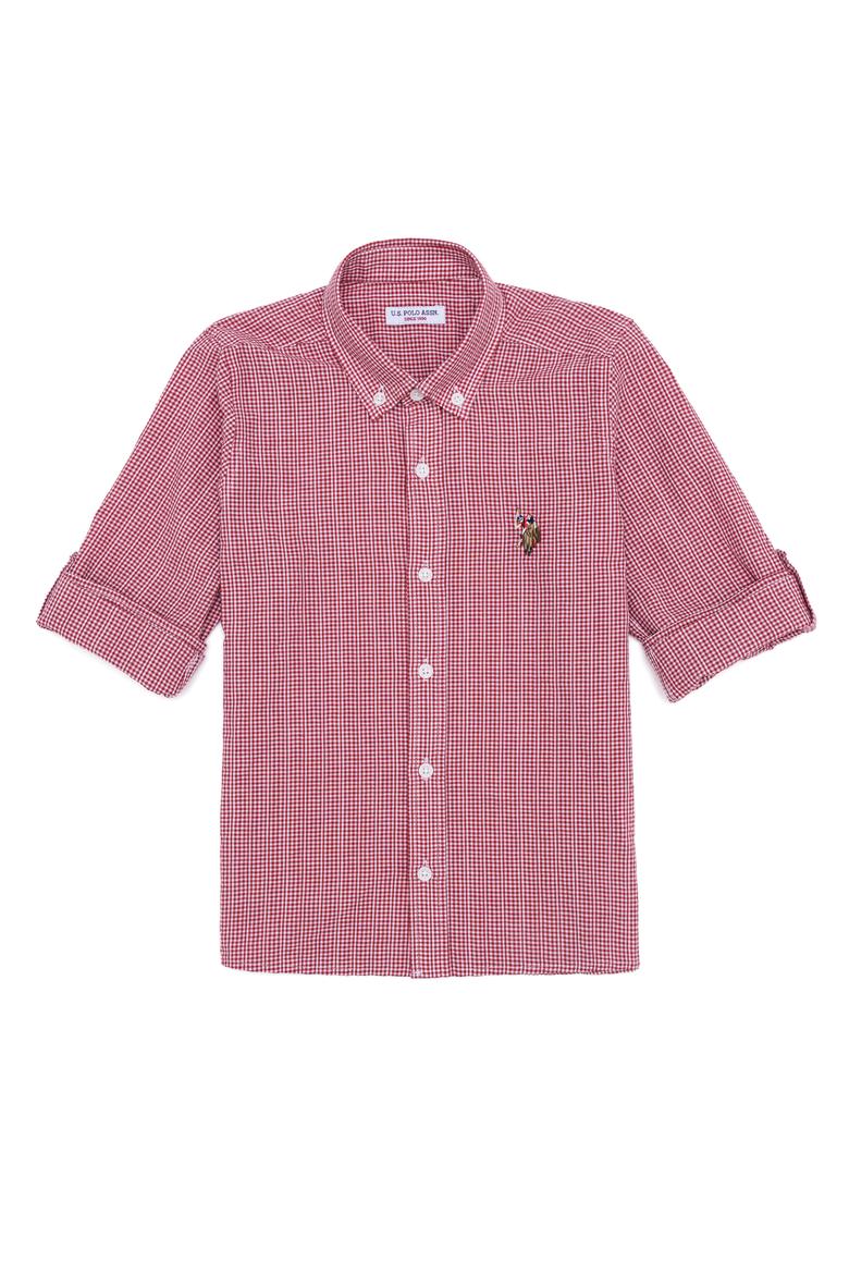 Erkek Çocuk Kırmızı Uzun Kollu Gömlek