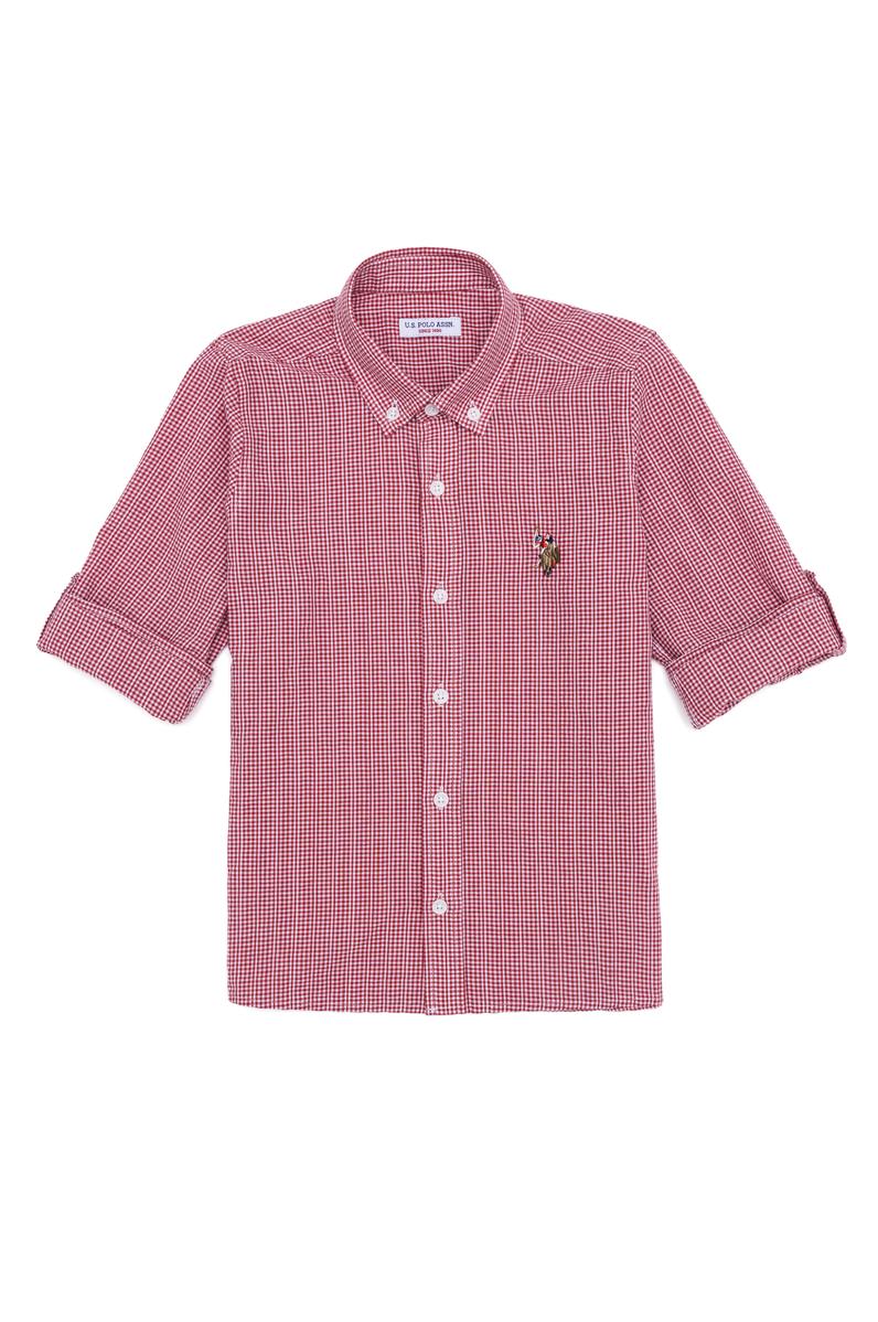 Erkek Çocuk Kırmızı Uzun Kollu Gömlek