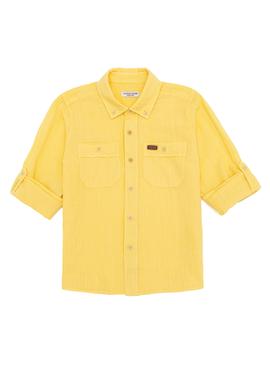 Erkek Çocuk Açık Sarı Uzun Kollu Gömlek - 50246578031
