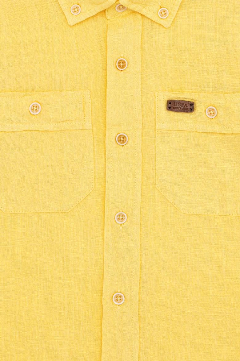Erkek Çocuk Açık Sarı Uzun Kollu Gömlek - 50246578031
