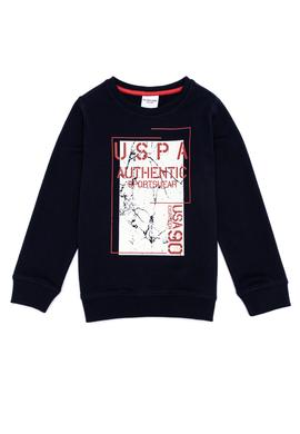 Çocuk Lacivert Bisiklet Yaka Sweatshirt - 50256857021