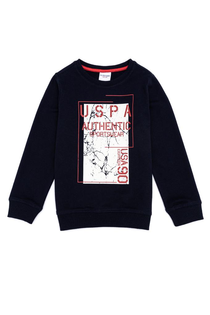 Çocuk Lacivert Bisiklet Yaka Sweatshirt