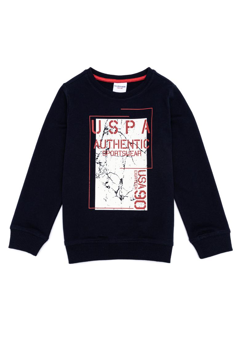 Çocuk Lacivert Bisiklet Yaka Sweatshirt