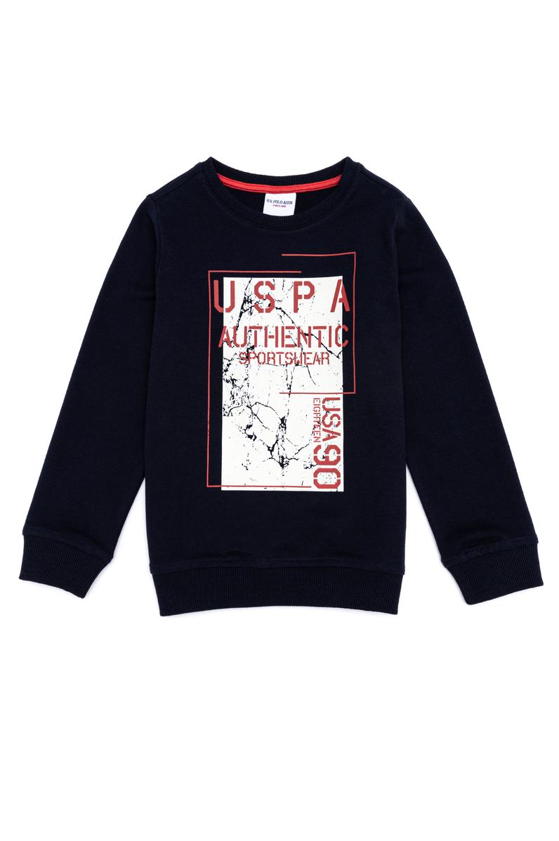 Çocuk Lacivert Bisiklet Yaka Sweatshirt